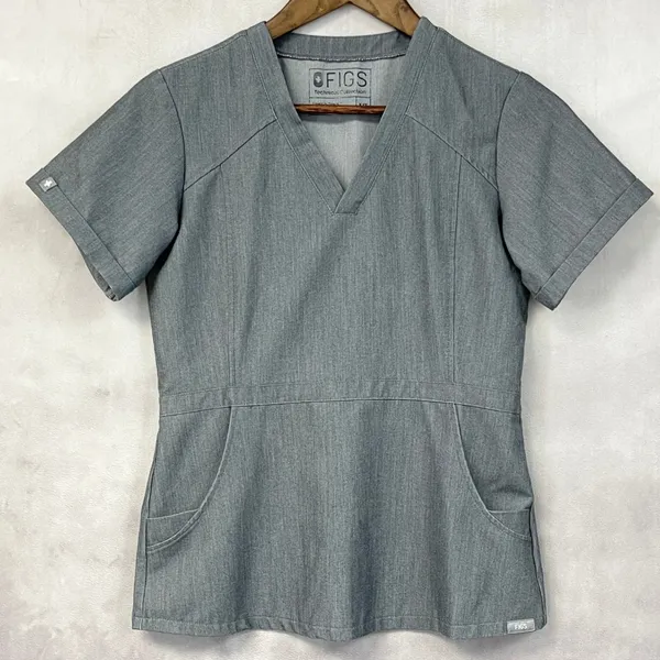 FIGS Technical Collection‎ Cayo Scrub Top Women XXS Grey Stretch Minimal Health - Image 12