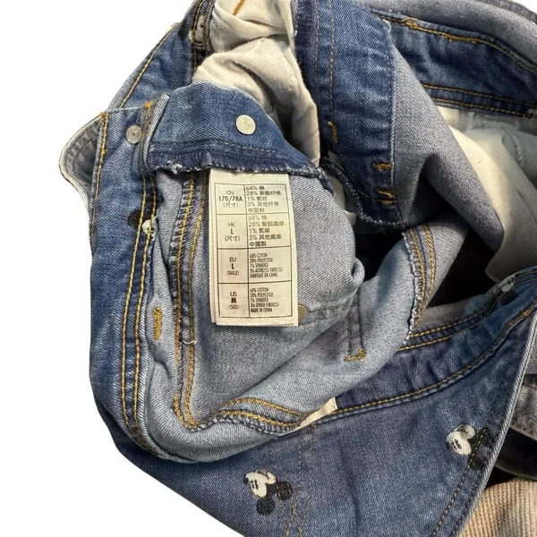 Disney Parks Mickey Mouse Denim Short Overalls Juniors Size Medium Bounding - Image 8