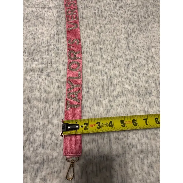 Taylor Swift Eras Tour Beaded guitar or purse strap Pink‎ TAYLORS VERSION NWT 47 - Image 4