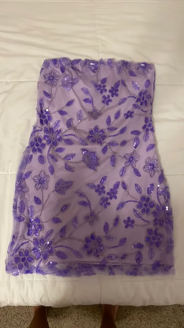 Amazon Lavender Purple Mini Dress - Image 4
