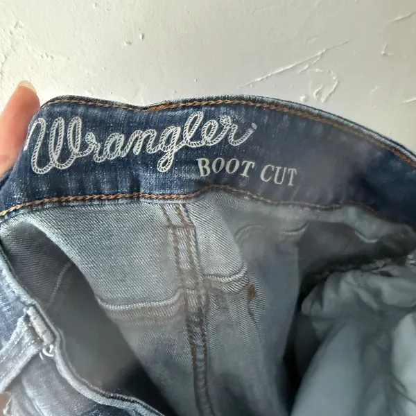 Wrangler Womens Boot Cut Jeans Medium Wash Size 5x32 Western Denim Cowboy‎ - Image 10
