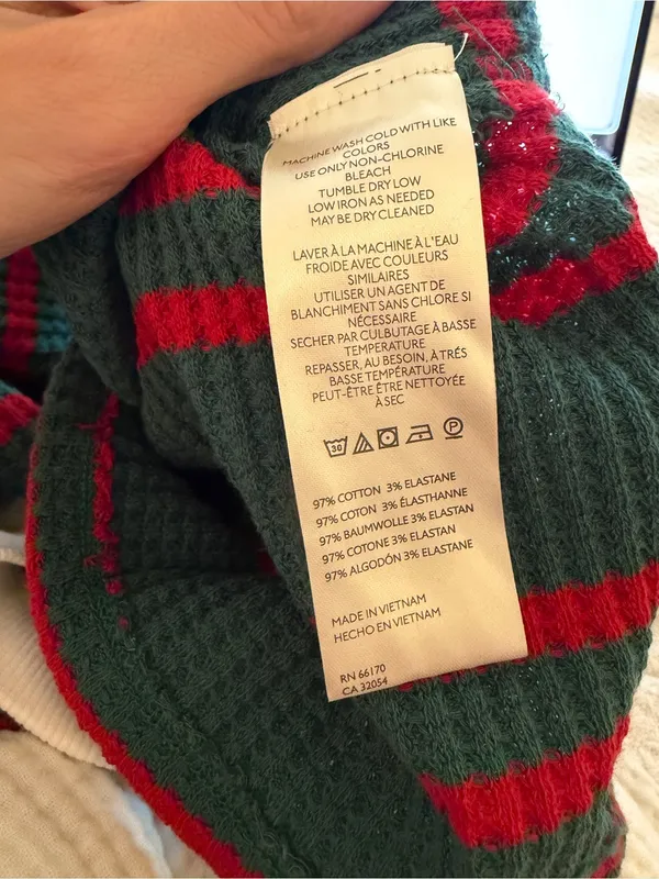 Free People Travis Polo Tee Striped Forest NWT Small - Image 8