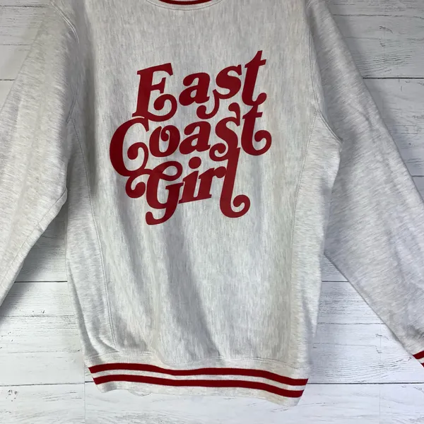 Barstool Sports East Coast Girl Champion Sweatshirt small Reverse Weave Crewneck - Image 2