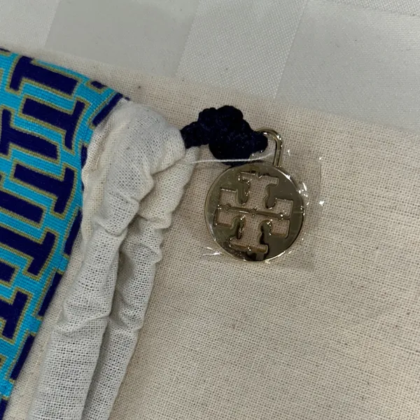 Tory Burch Cream and Blue Bag - Image 2