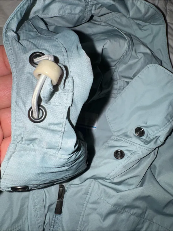 Light Blue Women's Hooded Rain Jacket - Image 4