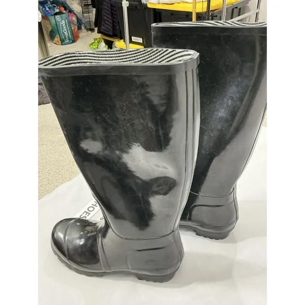 Womans Target Black Size 7 Tall Rubber Rain Boots NWT - Image 3