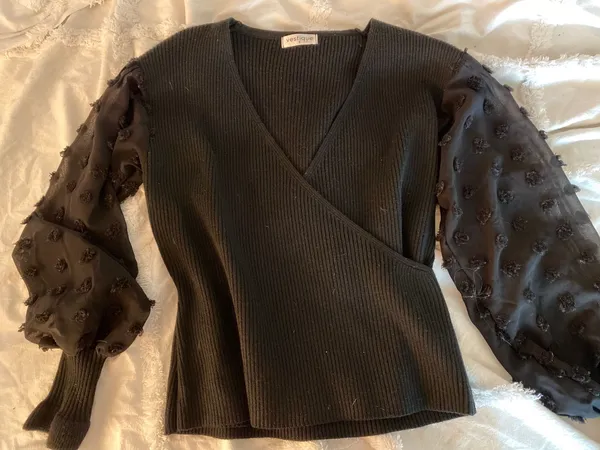 Black Sheer Blouse - Image 2