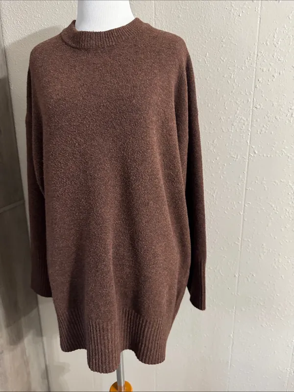a new day Brown Crewneck Long Sweater - Image 3