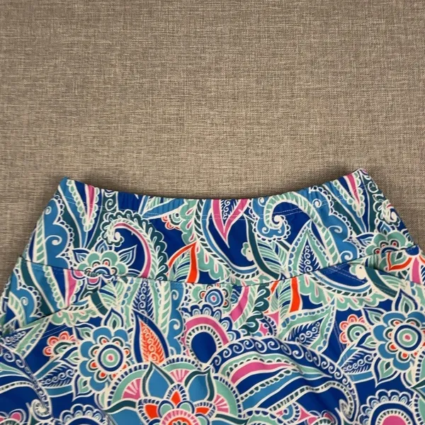 Skinz Swim Skirt Womens XS Multicolor Floral Nylon Spandex Paisley Print Lined - Image 4