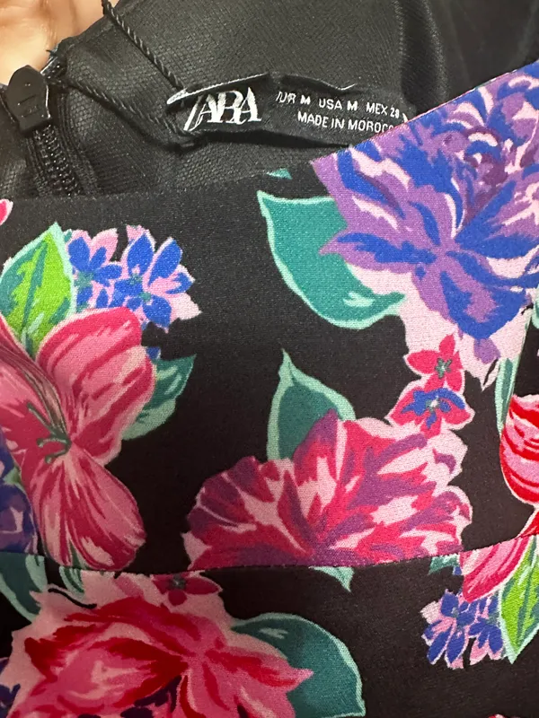 floral print sweetheart neckline Puffsleeve longsleeve mini dress - Image 6