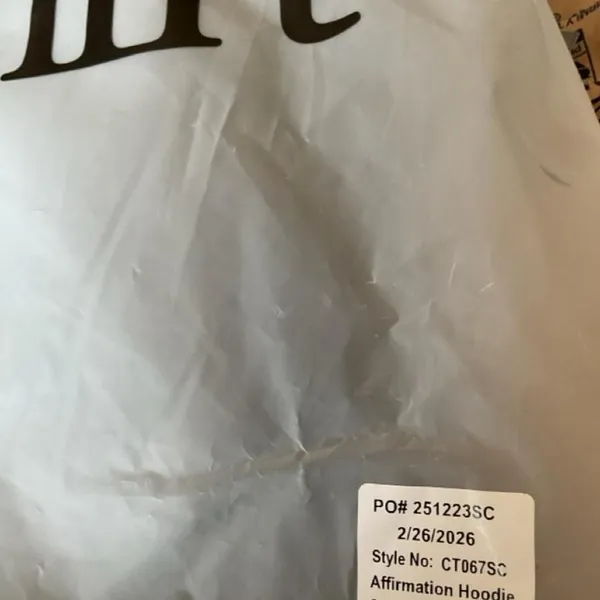 NWT COMFRT Affirmation Hoodie in slate. Small Blue - Image 2