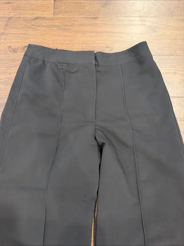 Cynthia Rowley Black Pull On Wide Leg Pants Pintuck Size 4 - C61-109 - Image 2