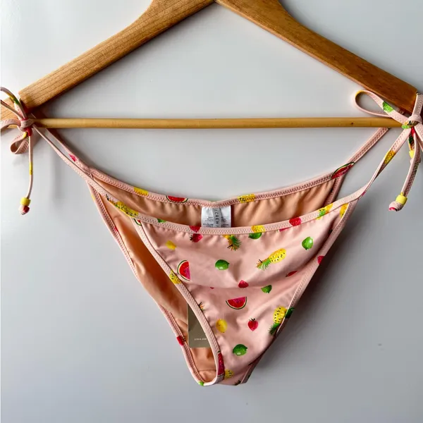 J. Crew Playa‎ | Fruit Print String Bikini Bottom Size Large NWT - Image 2