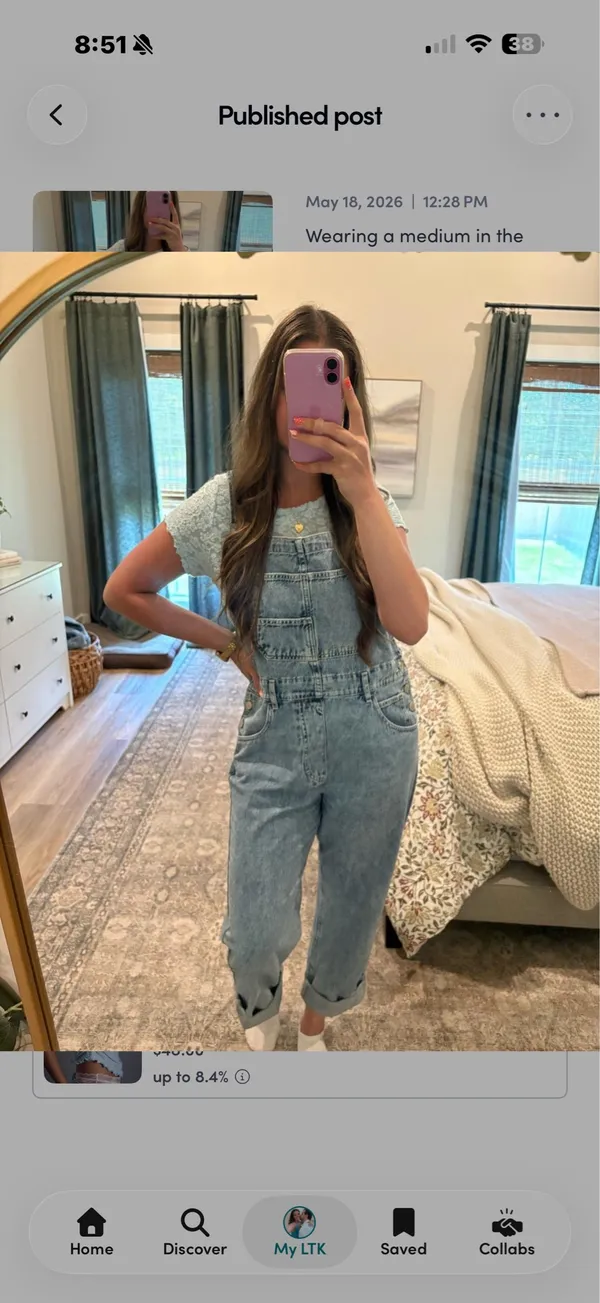We the Free Ziggy Powder Blue Overalls - Image 5