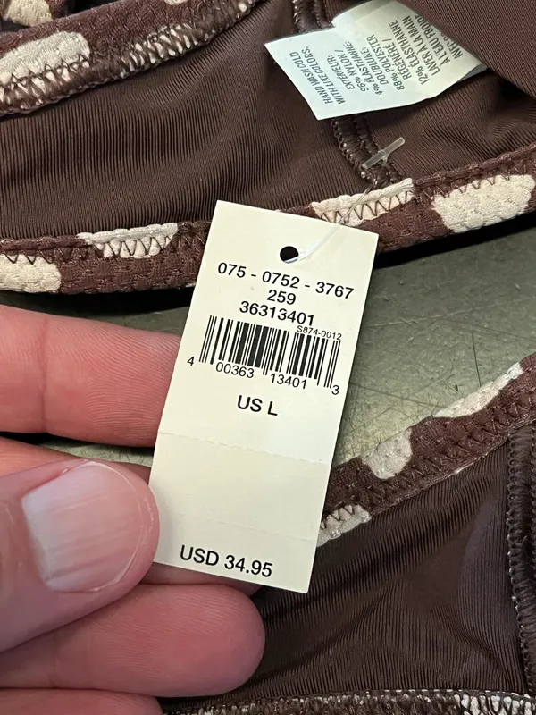 Aerie Bikini Swim Top Womens Large Brown Triangle Padded Adjustable Straps - Image 9