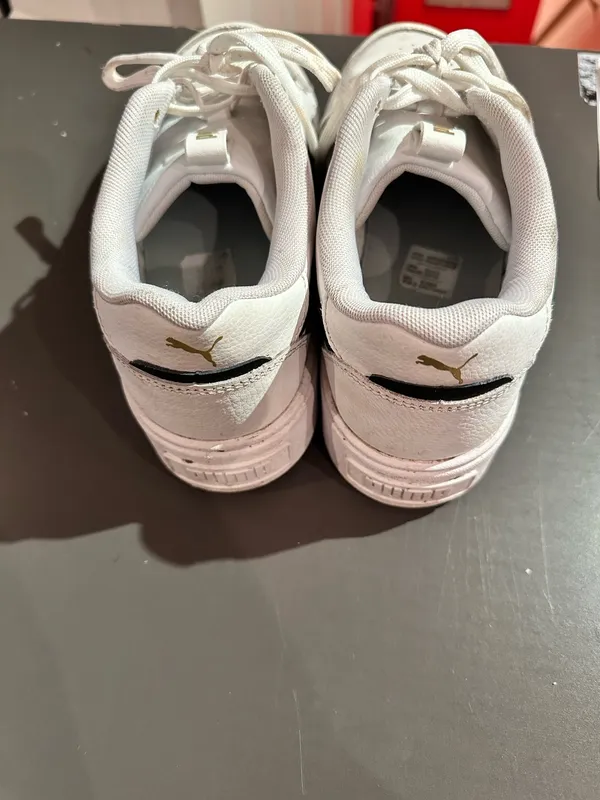 White Puma Sneakers Leather - Image 4