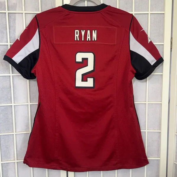 Atlanta Falcons Matt Ryan #2 Super Bowl LI NFL Football Nike Red Jersey Sz Large - Image 2