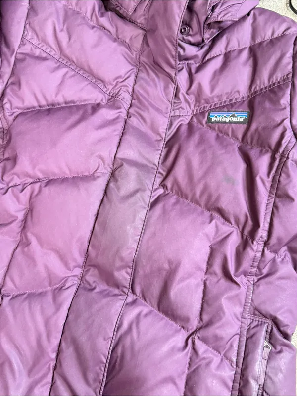 Patagonia Women’s Down With It Jacket Hooded in Deep Plum XS - Image 9