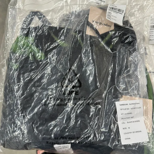 Superdown Black Sheer Flare Pant Set MEDIUM Crop Top Wicked Cochella $88 NEW - Image 10