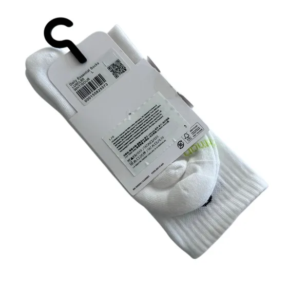 Lululemon Unisex Daily Essential Crew Socks Tennis Club White/Sour Grape Large - Image 8