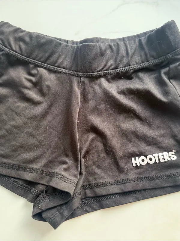 Hooters Y2K Authentic Black Ultra Mini Shorts Size XS - Image 2