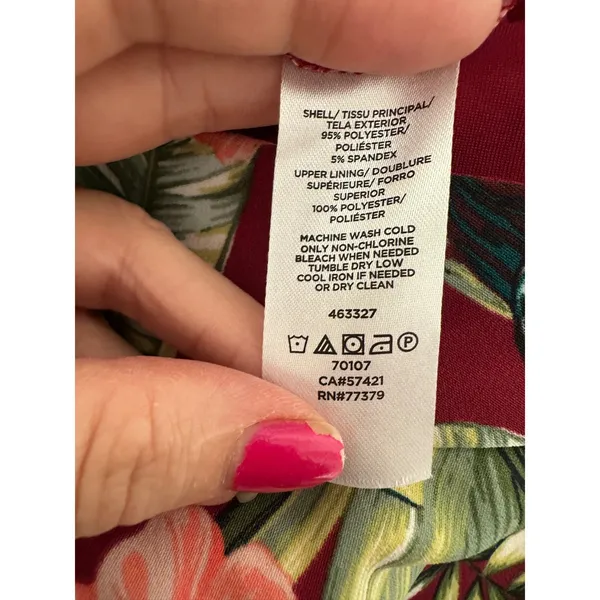Ann Taylor Crop Jumpsuit Women 12 Tropical Ruffle Vacation Floral Resort Travel - Image 7