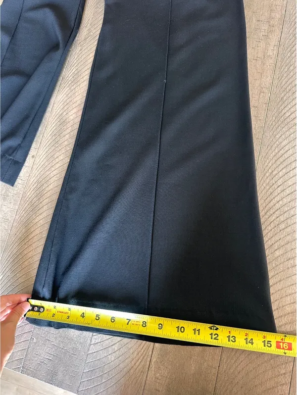 Zimmermann Wool Blend Woven Wide-Leg Pants Trousers in Black Women’s sz 4 Large - Image 16