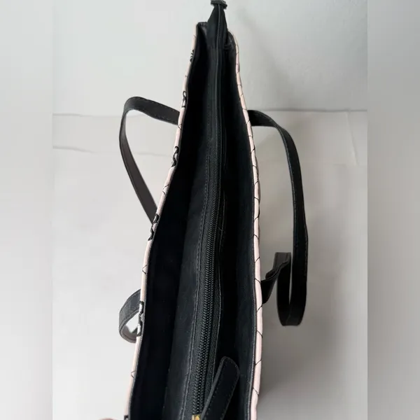 Luv Betsey By Betsey Johnson Pink Black Large Bag Bows Tote Quilted Y2K‎ Quirky - Image 16