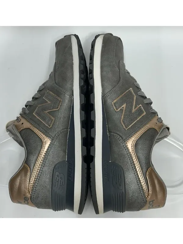 New Balance 574 Sneakers Women’s Size 9.5 Precious Metals Copper Grey metallic - Image 9