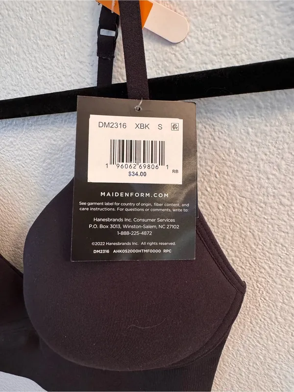 NWT Maidenform Seamless Lift Wireless Bra DM2316 Black Size S - Image 5