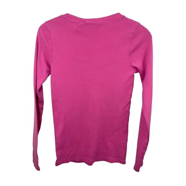 Ralph Lauren Sport V-Neck Top Pink Pony Medium Long Sleeve Old Money Women’s - Image 5