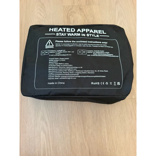 iHeat Rechargeable Battery Heated Black Hooded WinterCoat Woman Small - Image 5