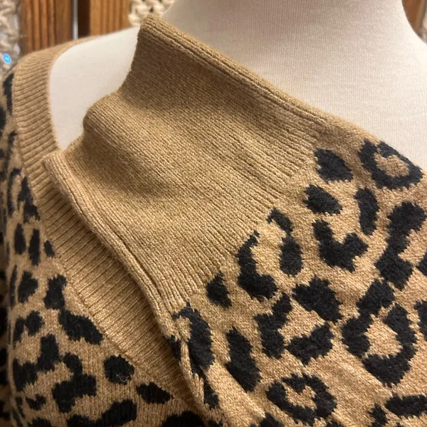 Old Navy NWT Animal Print Long Sleeve Sweater Dress - Image 6