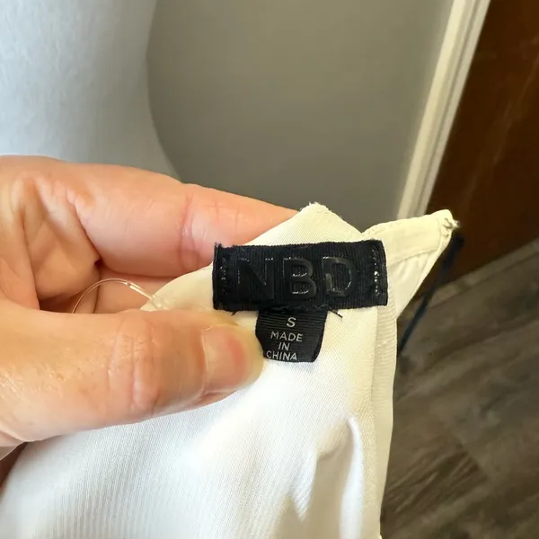 NBD Revolve NEW Jasper Mini Dress in Ivory‎ One Shoulder Size Small - Image 5