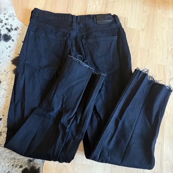 DENIM FORUM ARITZIA The Joni High Rise Loose Jeans Black‎ Size 28 - Image 5