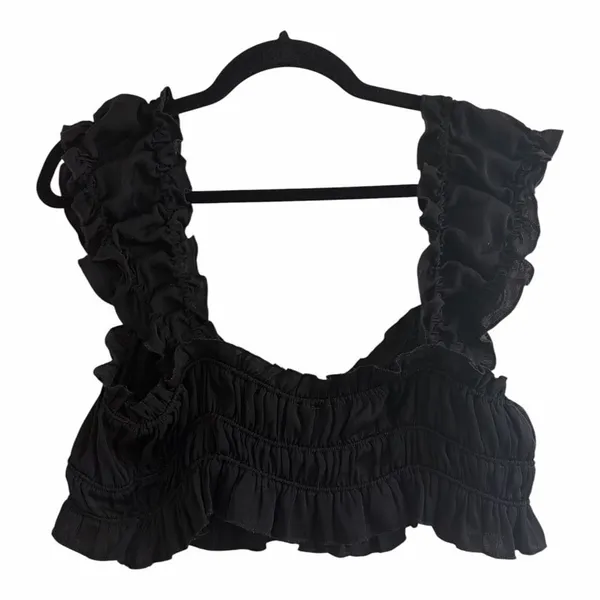 ✨Intimately Free People Cinched Cropped Black Sz Large Tank✨ - Image 3