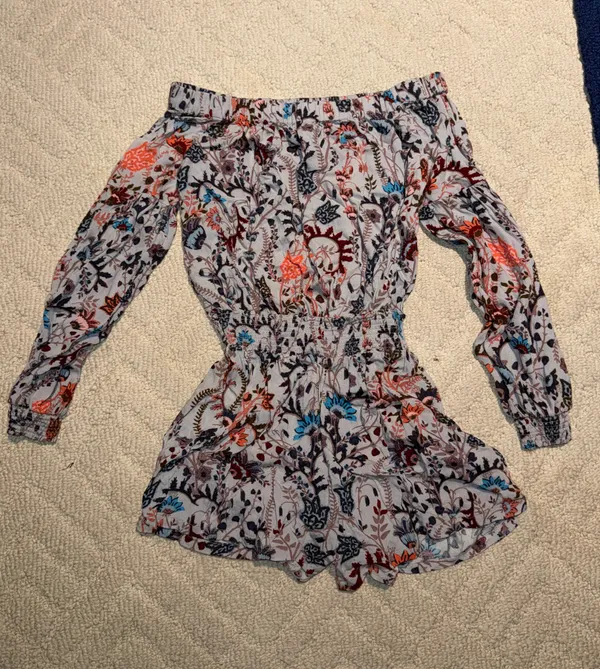 Free People Off-The-Shoulder Romper Floral - Image 3
