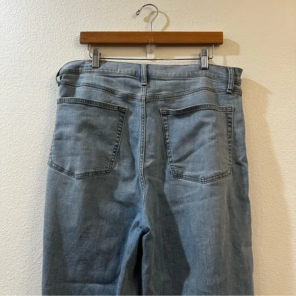 rag & bone Women's Serena High Rise Wide Leg Raw Hem Denim Jeans Size 34‎ - Image 8