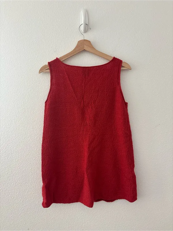 Eileen Fisher wool tank top in red - Image 2