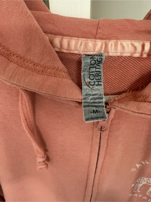 Women Soft pink San Diego Zoo Safari Park zip up hoodie #zoo - Image 3