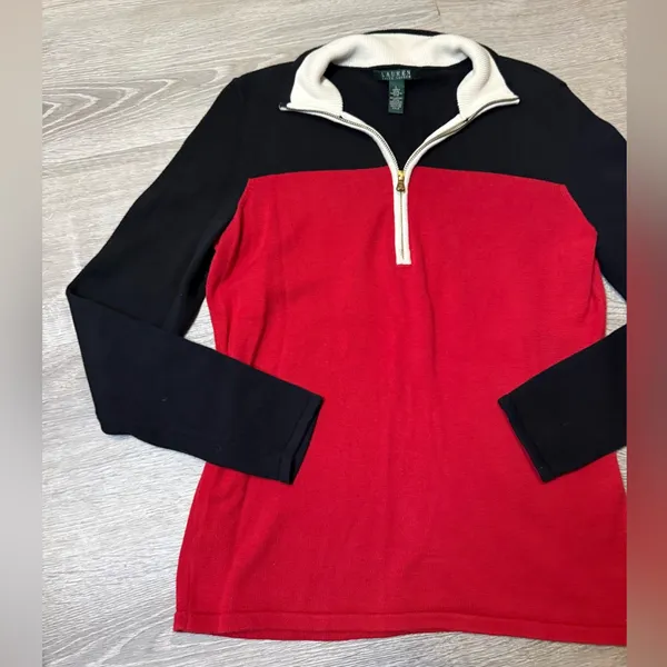 •Lauren Ralph Lauren• Vintage Quarter Zip Sweater - Image 3