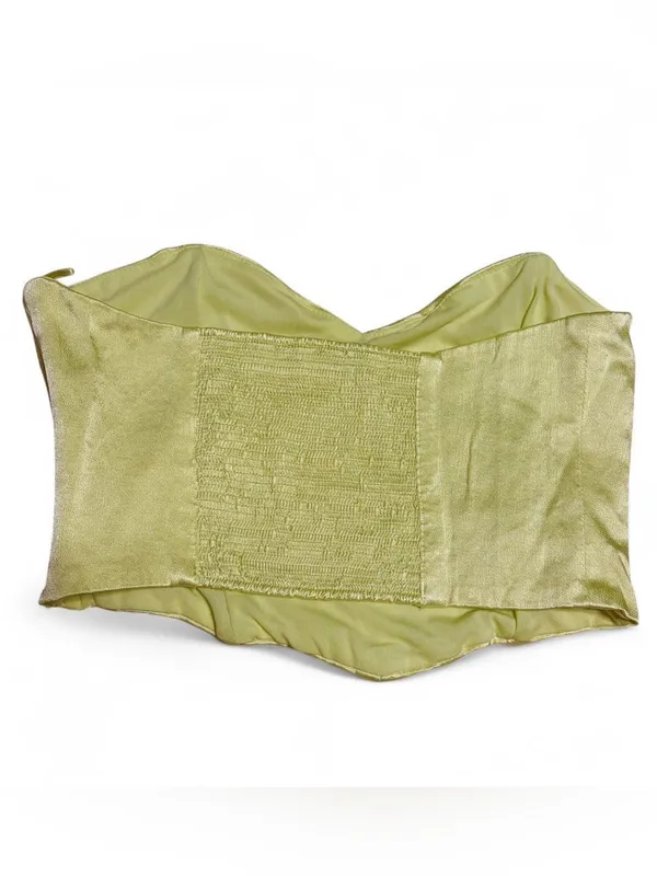 Zara Satin Lime Strapless Corset - Image 2
