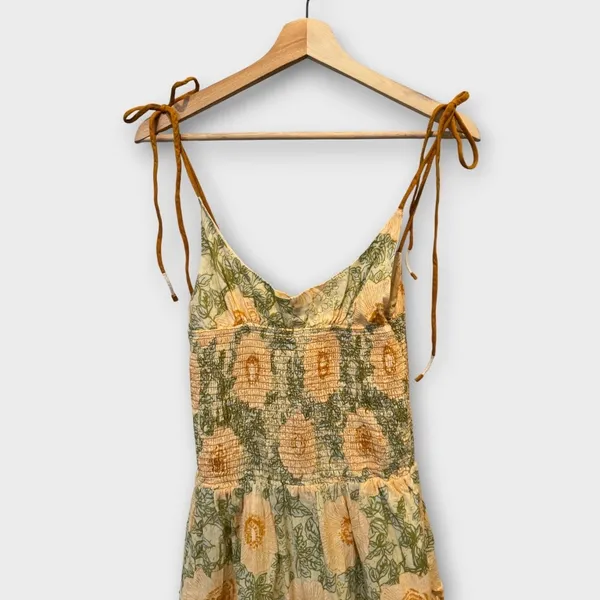 Free People Adriel Tie Strap Tiered Midi Dress Size Small - Image 8