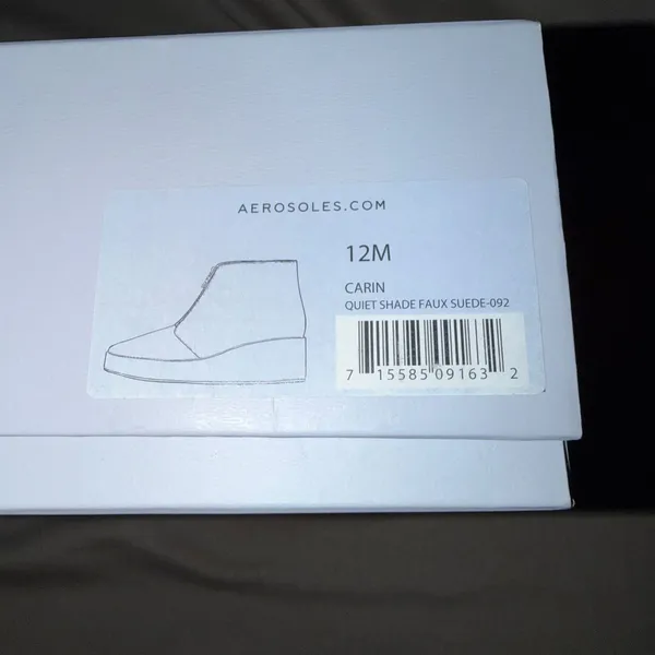 Aerosoles Carin Grey Wedge Platform Ankle Boots Side Zip Women 12M‎ New - Image 8