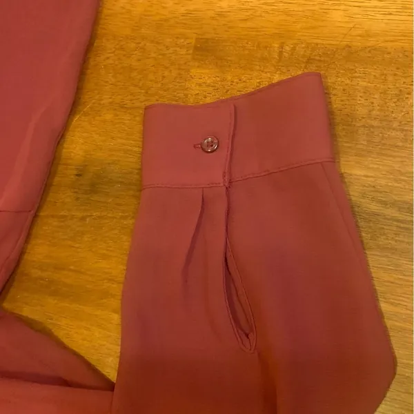 Apt. 9 Women's Blouse Large Burgundy Button Down LongSleeve - Image 7