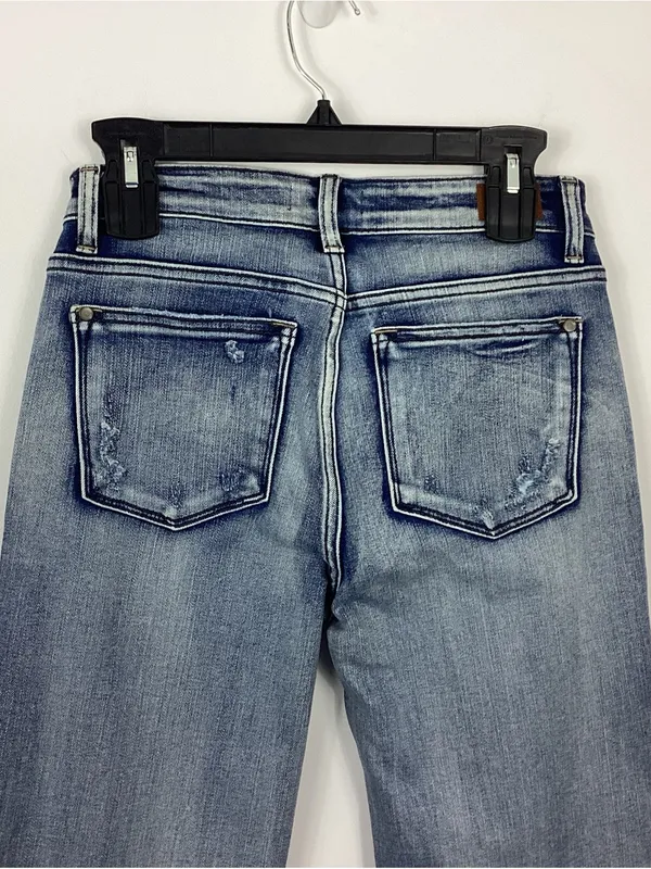 Judy Blue Boyfriend Fit Buttonfly Distressed Jeans Size 1/25 - Image 5