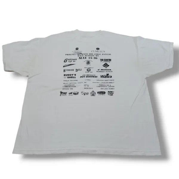 Hanes Vintage Shirt Size XXL Vintage 90s Shirt Race Against MS 1999 Graphic Tee Unisex T-shirt - Image 3