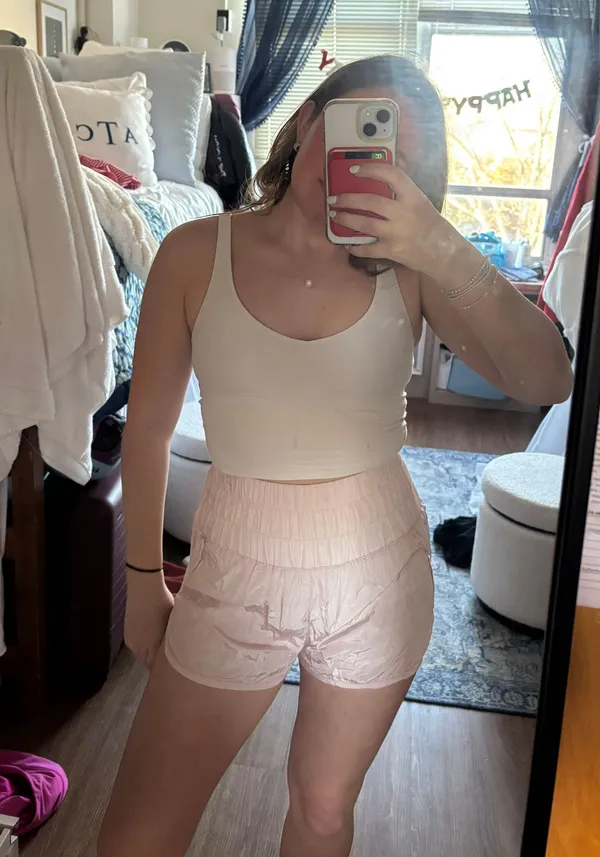 Free People Movement Light Pink Shorts - Image 5