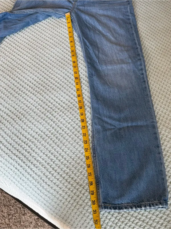 Levis Low Pro Straight Jeans Womens 28 Blue Denim Pants Go Ahead Light Wash - Image 8