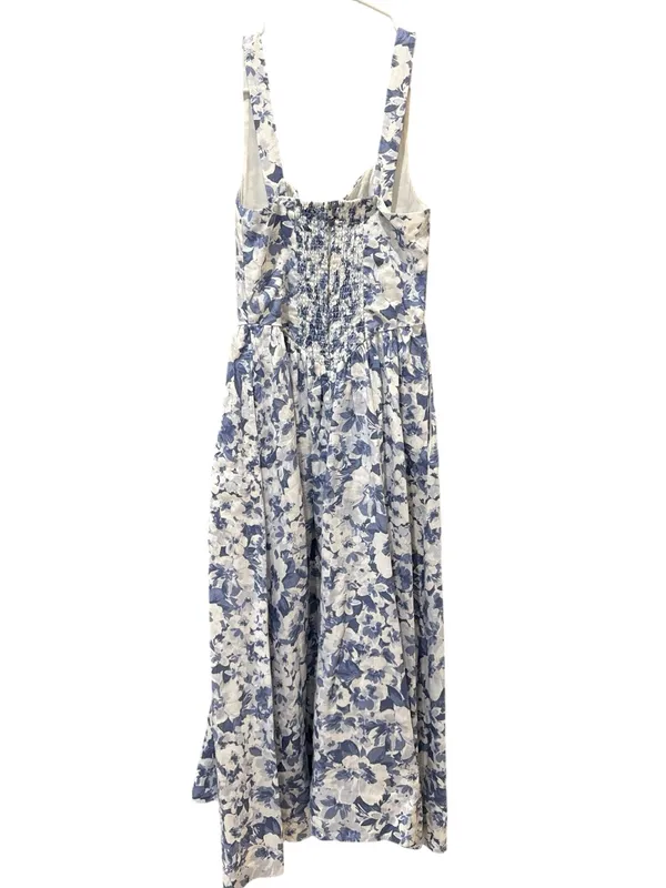 Reformation Baila 100% Linen Floral Coastal European Summer Dress Size: 2 - Image 5